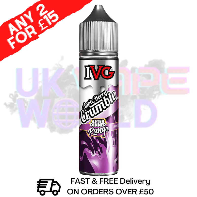 Apple Berry Crumble IVG Shortfill Juice 50ML Eliquid - AFTER DINNER RANGE