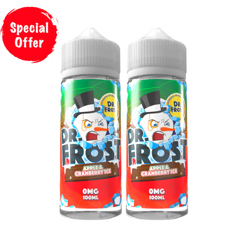 Apple Cranberry Ice Flavour Dr Frost 100ML Shortfill E Liquid - Image 2