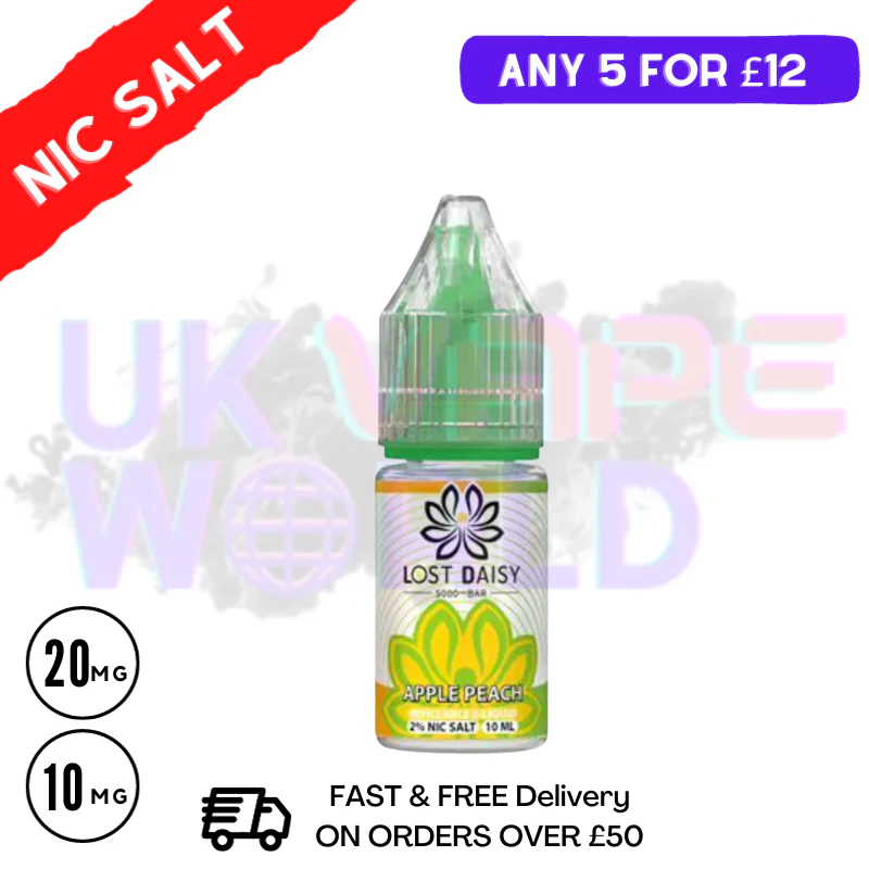 Apple Peach LOST Daisy Nic Salt 10ML eLiquid