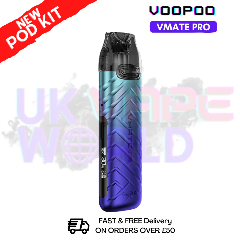 Armour Blue Voopoo Vmate Pro 25W Pod Kit - Free NicSalt