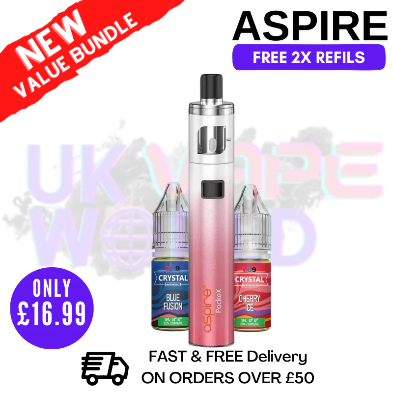 Aspire Pockex Pink Gradient AIO Vape Pen Starter Kit | Cheapest