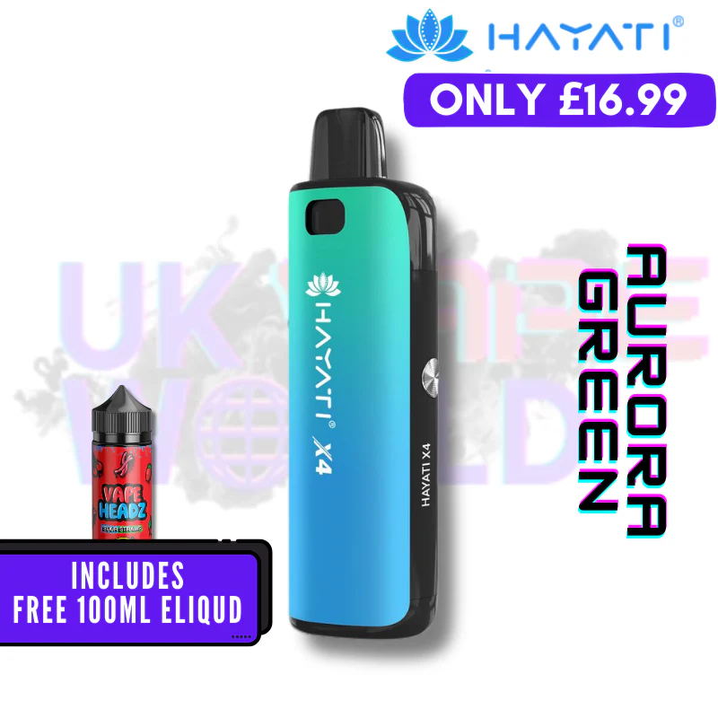 Aurora Green Hayati X4 Refillable Pod Vape Kit