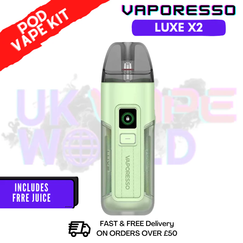 Avocado Green Vaporesso Luxe X2 Kit + Free 100ML