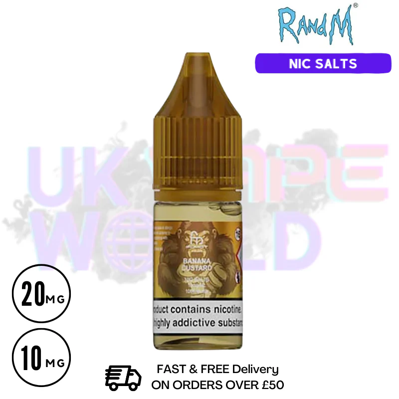 Banana Custard RandM Tornado 7000 Nic Salt 10ML eLiquid
