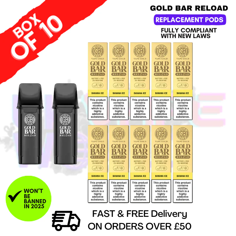 Banana ICE Gold Bar Reload Prefilled Pods Box of 10