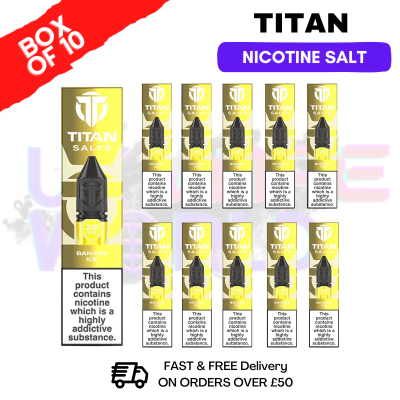 Banana ICE Titan 10ml Nic Salt BOX OF 10