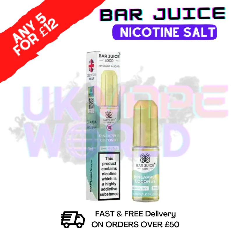 Bar Juice 5000 Nicsalt E-Juice Pineapple Coconut Flavour