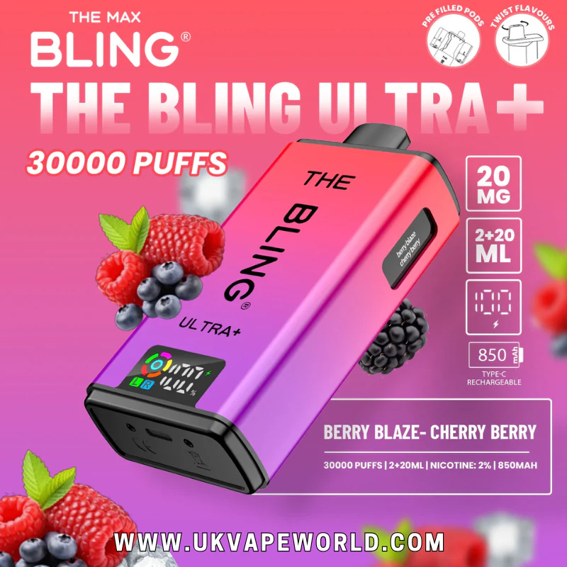 Berry Blaze Bling 30k Ultra Plus Prefilled Pod Kit