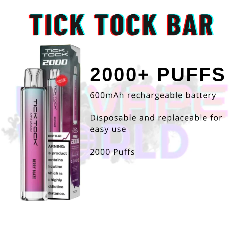 Berry Blaze Tick Tock Mini 2000 Puff Kit - Image 3