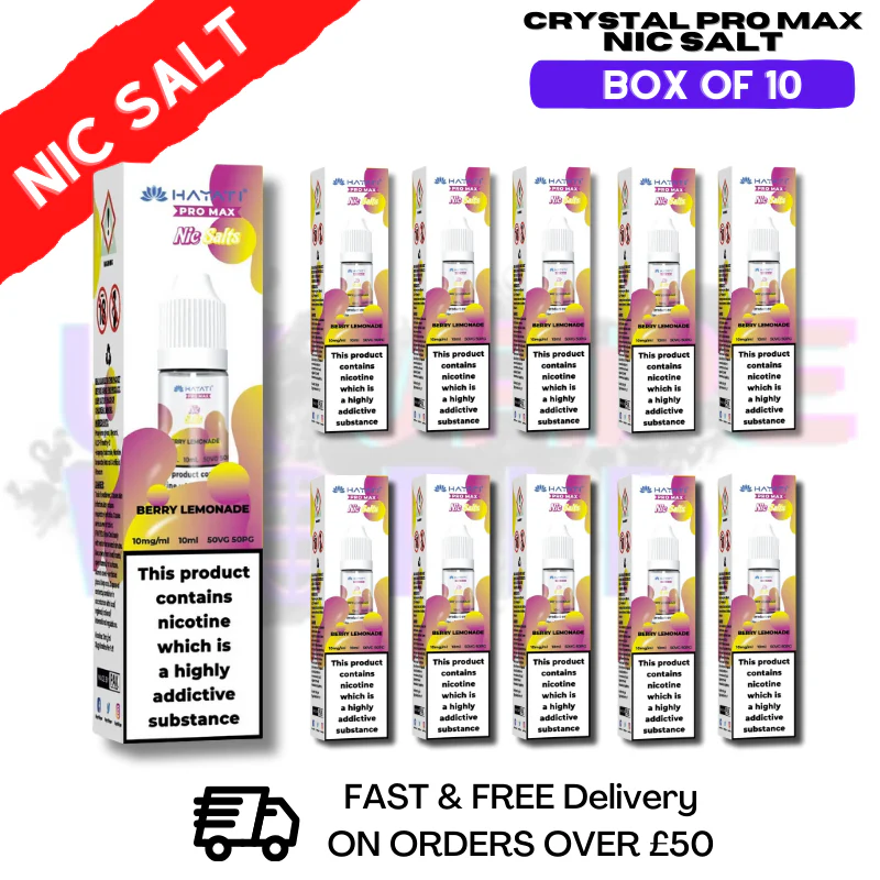 Berry Lemonade Hayati Crystal Bar Pro Max Pack Box Of 10 Nic Salt