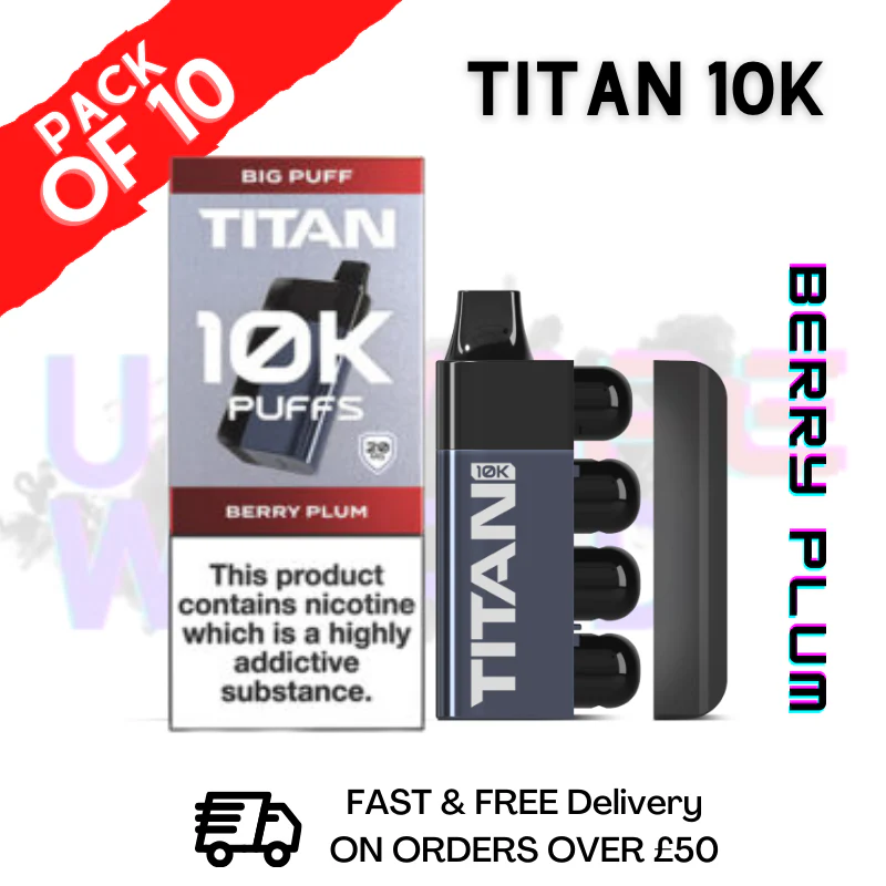 Berry Plum Titan 10K Prefilled Vape Kit Pack Of 10