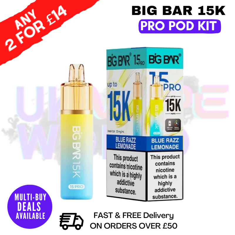 Big Bar 15K Pro 15000 Puff Pod Kit - Any 2 For £14 - Image 3