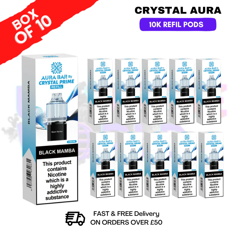 Black mamba Crystal Prime 10K Refil Pods Box Of 10