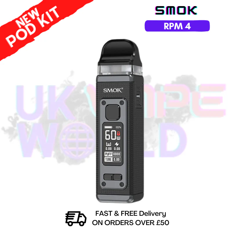 Black Smok Rpm 4 Pod Kit + Free Nic Salt
