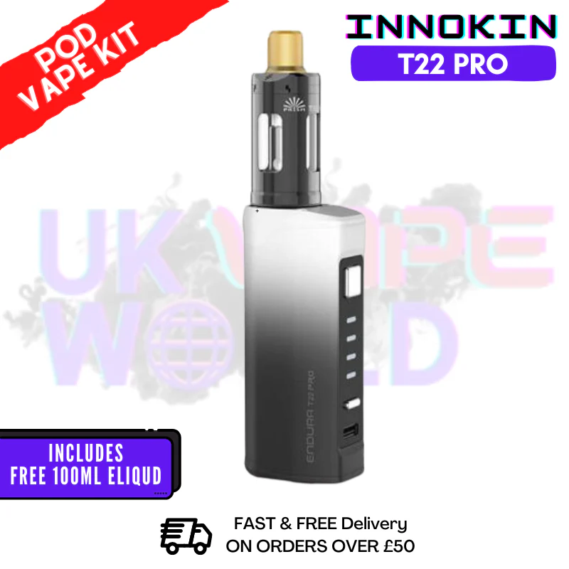 Black Spray Innokin Endura T22 Pro Kit + FREE 100ML E Liquid