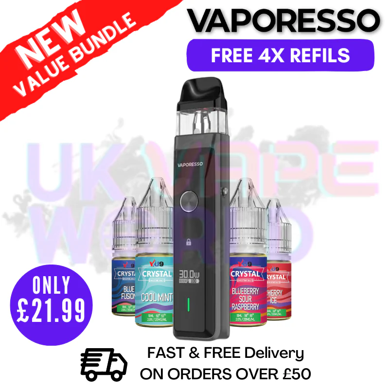 Black Vaporesso Xros Pro Pod Kit | FREE 4X REFILS | £21.99