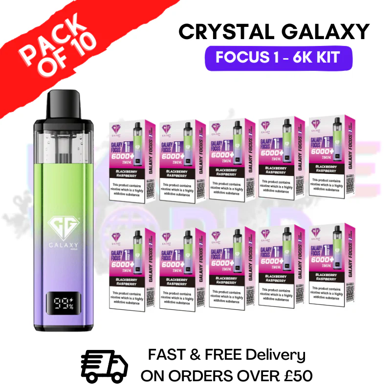 Blackberry Raspberry Crystal Galaxy Focus 6K Kits Box Of 10