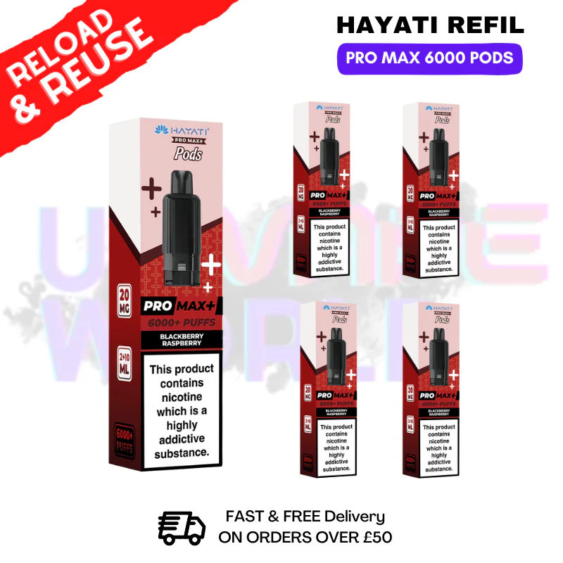 Blackberry Raspberry Hayati ProMax 6K Replacement Pods Box Of 5