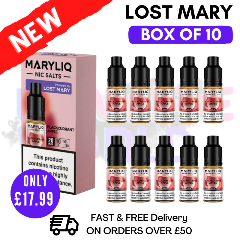Blackcurrant Apple MaryLiq Nic Salt BOX OF 10