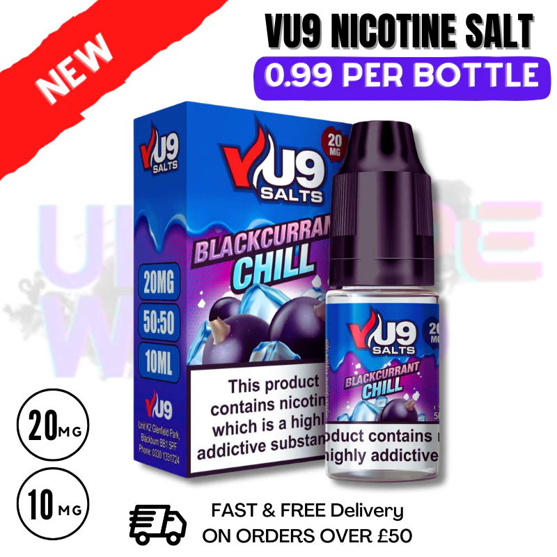 Blackcurrant Chill Pod Nic Salt 10ml Nicotine E Juice by VU9