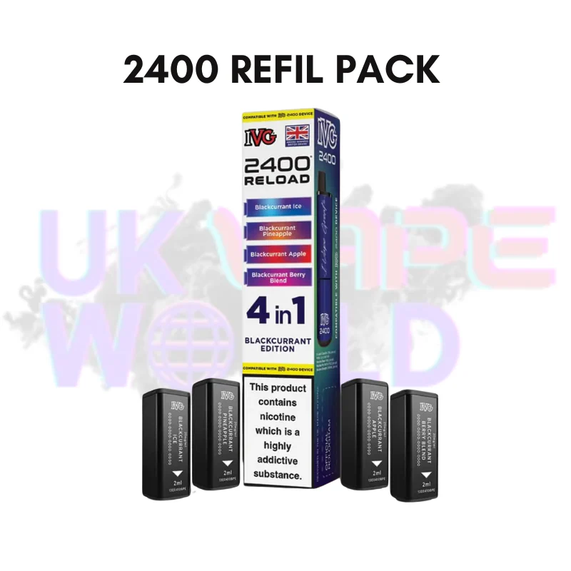 Blackcurrant Edition IVG 2400 RELOAD Pods - Box Of 10 - Image 2