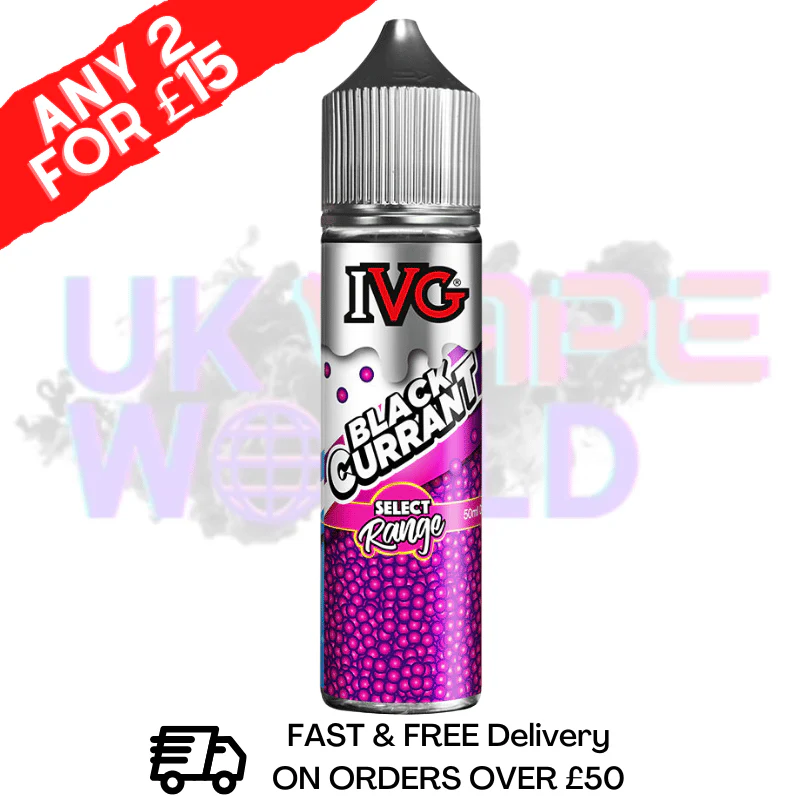 Black Currant IVG Shortfill Juice 50ML Eliquid - SELECT RANGE