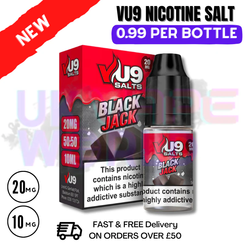 Blackjack Pod Nic Salt 10ml Nicotine E Juice by VU9