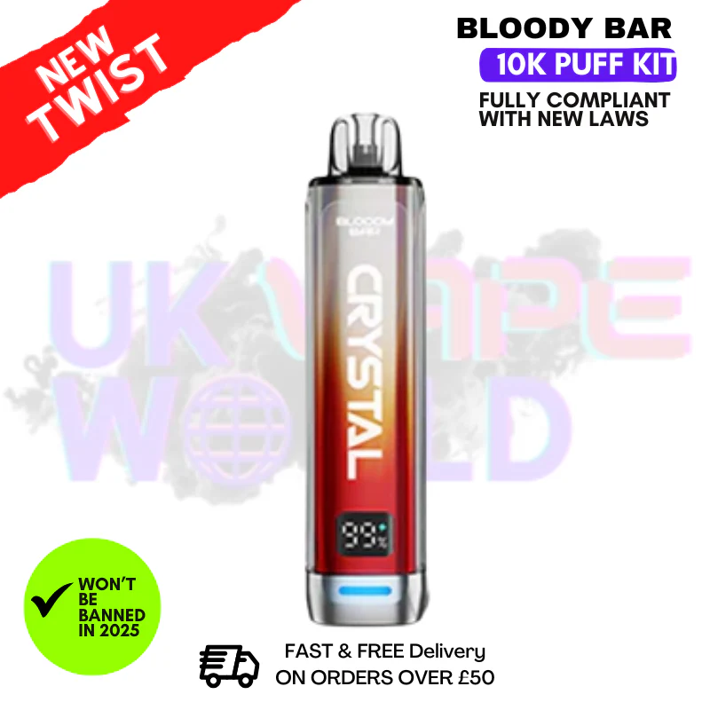 Bloody Bar Crystal Cherry Peach Lemonade 10K Puff Pod Kit