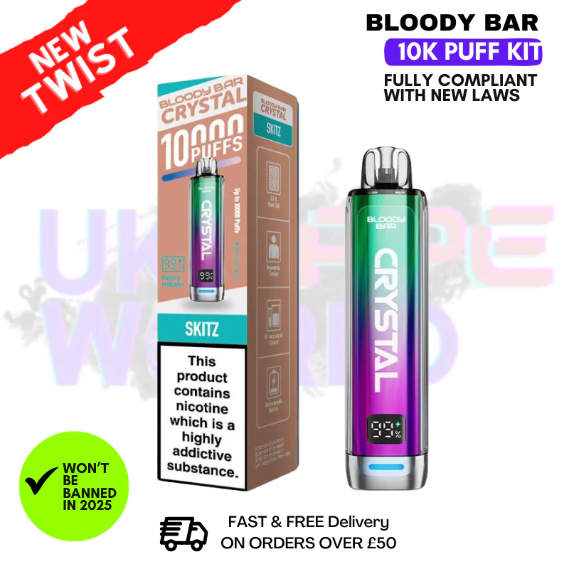 Bloody Bar Crystal Skitz 10K Puff Pod Kit