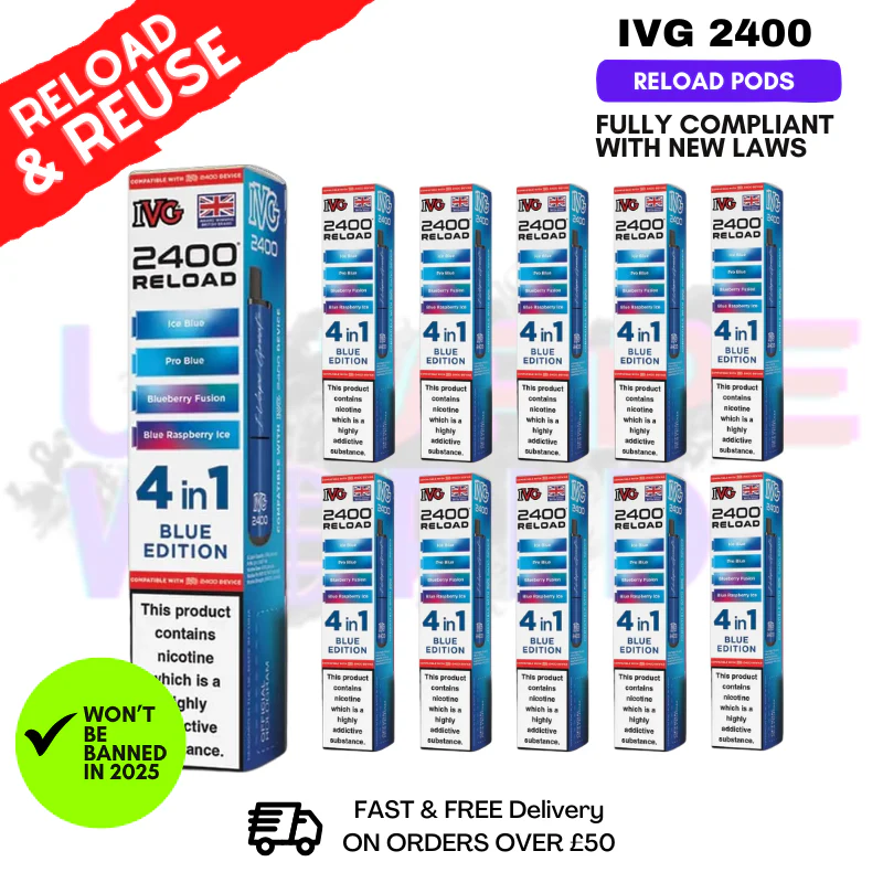 Blue Edition IVG 2400 RELOAD Pods - Box Of 10