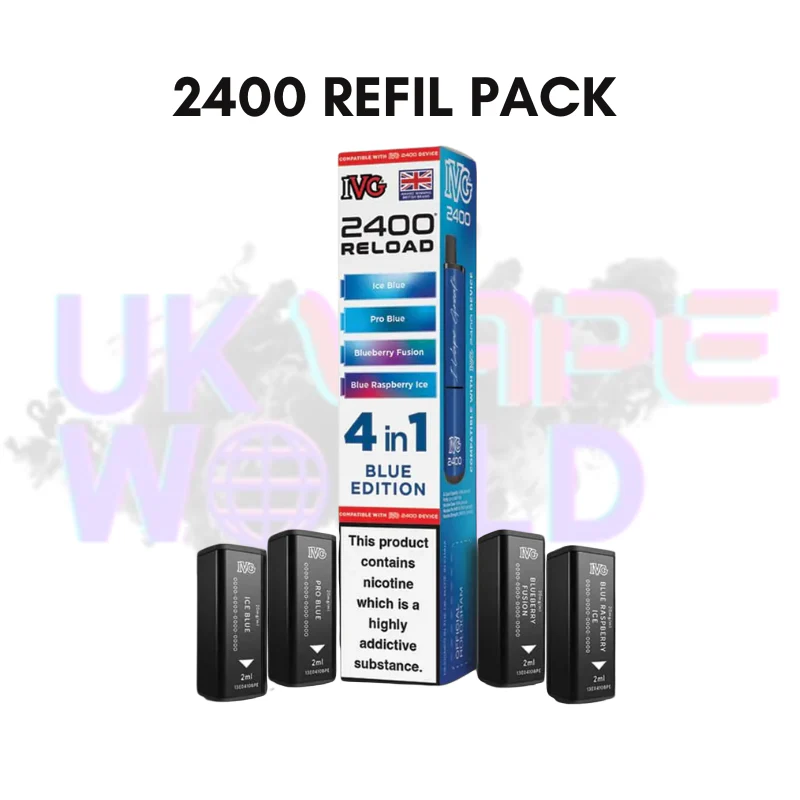 Blue Edition IVG 2400 RELOAD Pods - Box Of 10 - Image 2