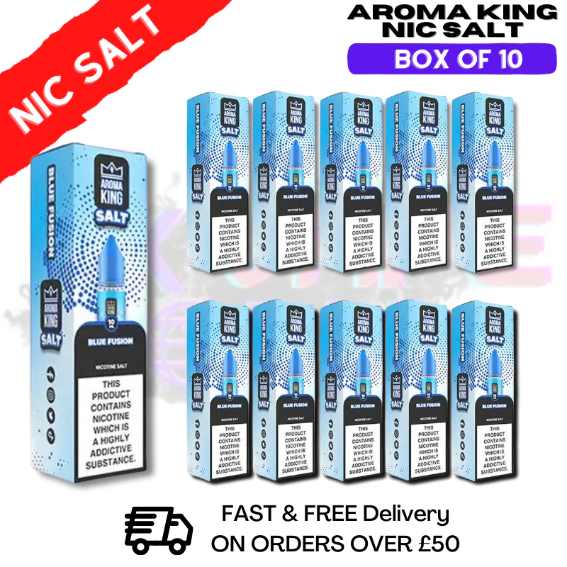Blue Fusion Aroma King Pack / Box Of 10 Nic Salts