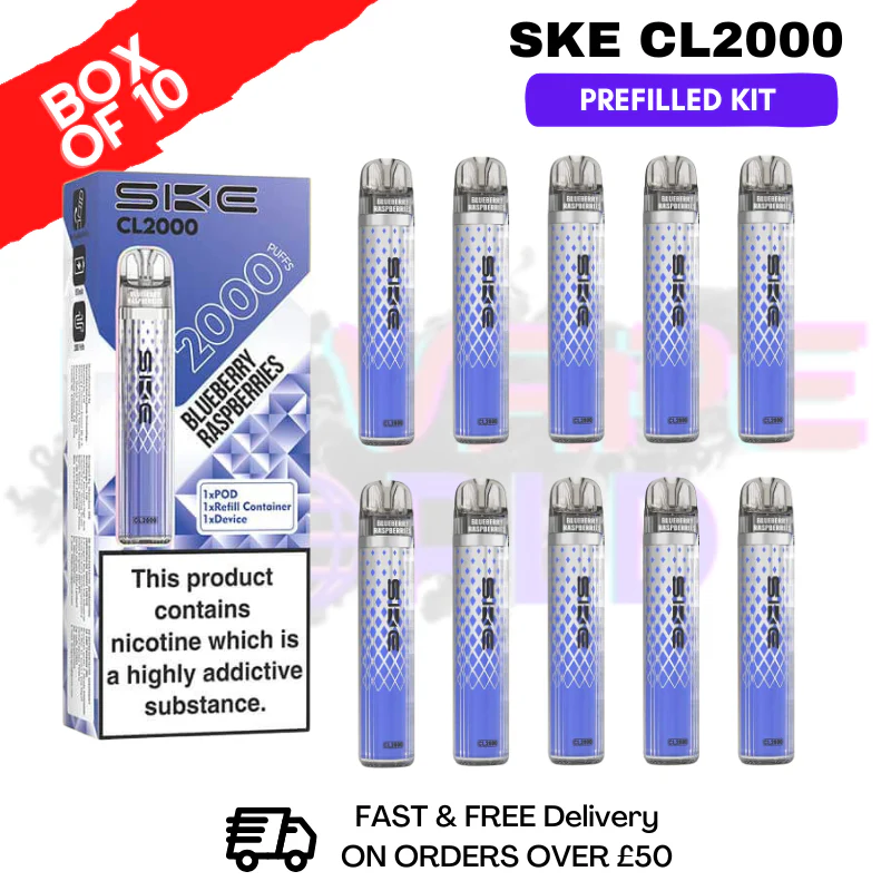 Blue Raspberries SKE CL2000 Kits Box Of 10 - £29.99