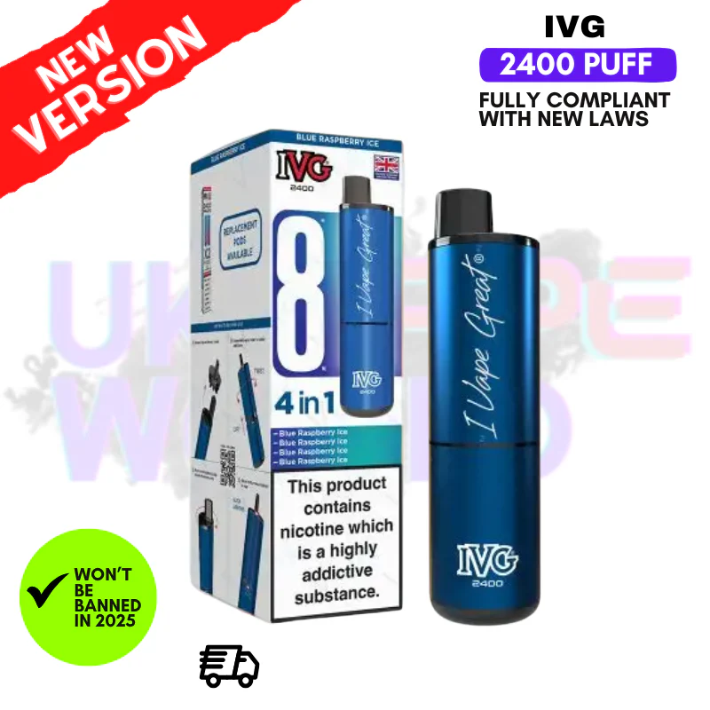 Blue Raspberry Ice IVG 2400 Prefilled Pod Kit