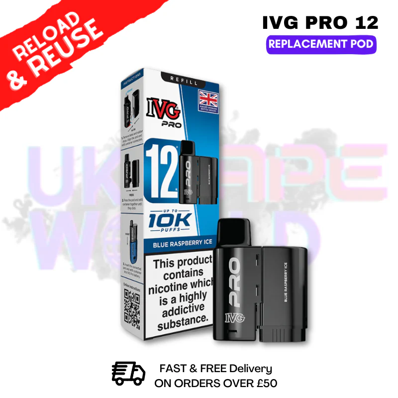 Blue Raspberry ICE IVG Pro 12 REFIL Pod Pack