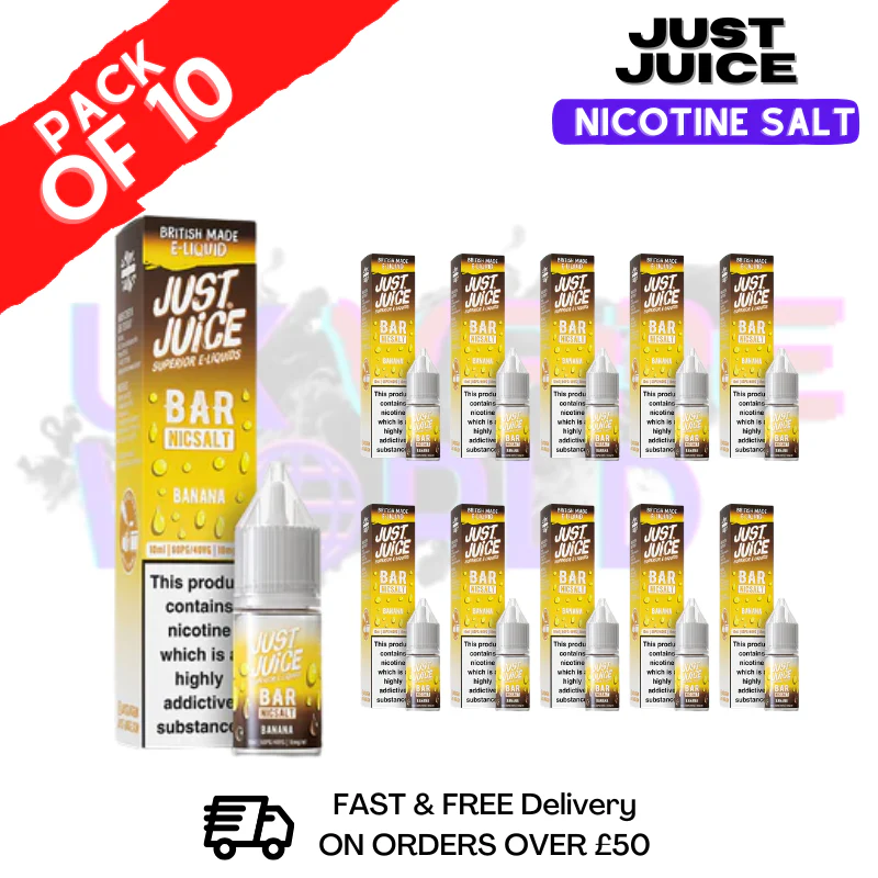 Banana Just Juice Nic Salt Box Of 10 - ONLY £17.99