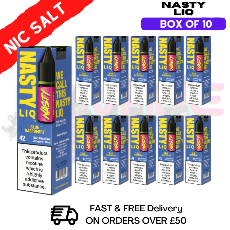Blue Raspberry - NastyLiq Nic Salt Box Of 10