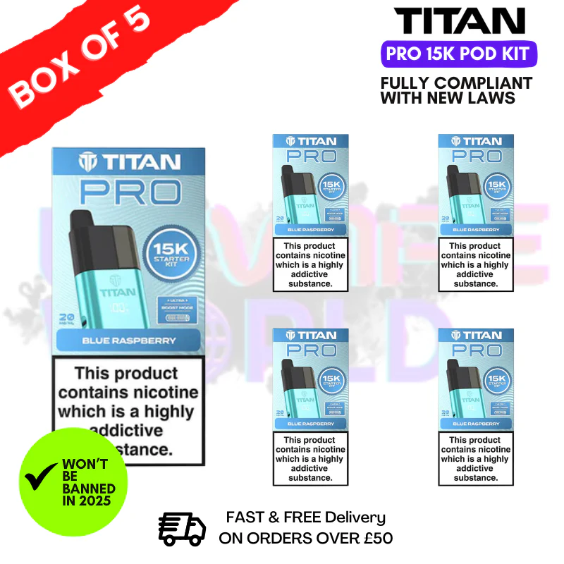Blue Raspberry Titan Pro 15K Pod Kit Box of 5