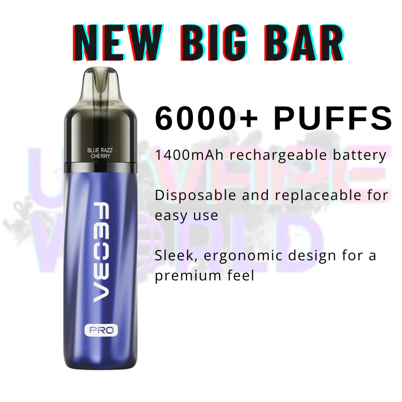 Blue Razz Cherry Feoba Pro 6000 6K Puff Pod Kit - Image 2