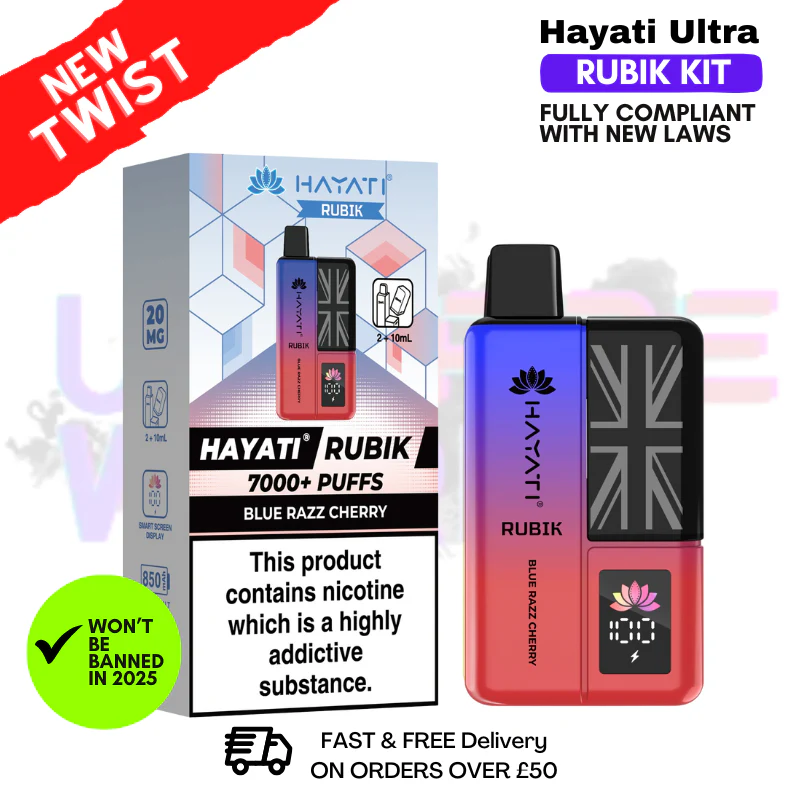 Blue Razz Cherry Hayati Rubik 7000 Puff 7K Bar