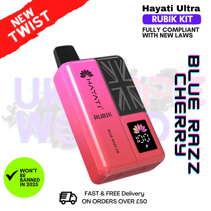 Blue Razz Cherry Hayati Rubik 7000 Puff 7K Bar - Image 2