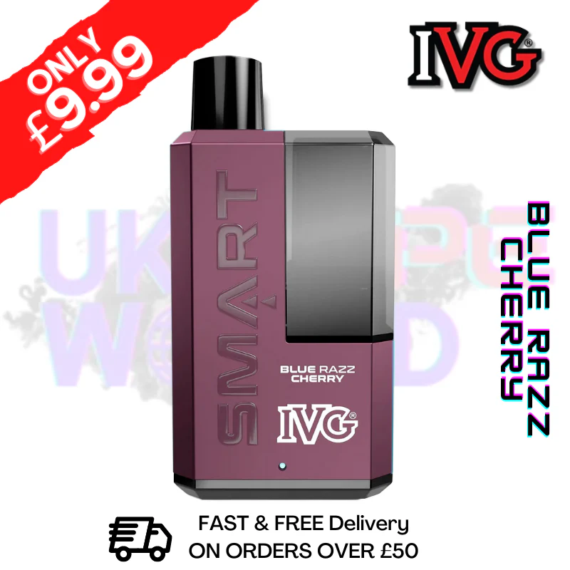 Blue Razz Cherry IVG 5500 Smart Disposable Kit - ONLY £9.99