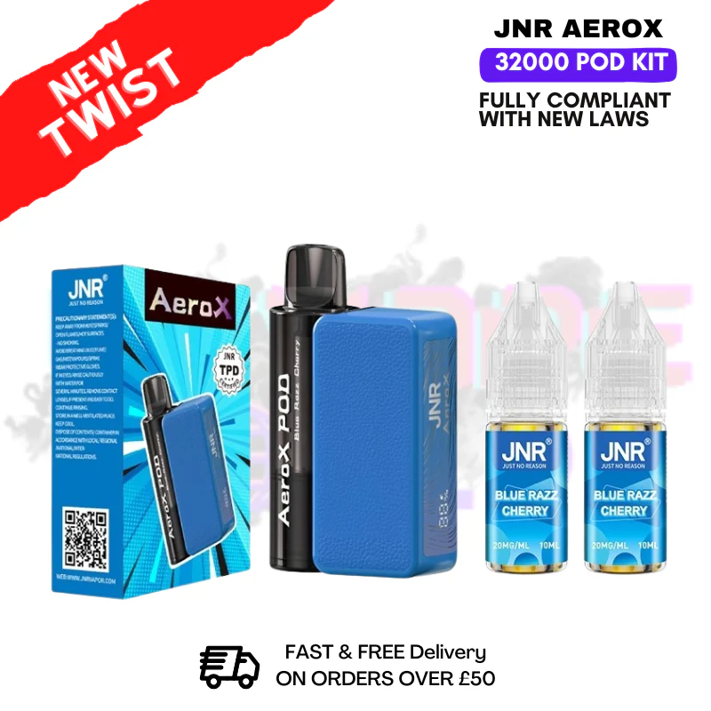 â Blue Razz Cherry JNR AeroX 32K 32000 Puff Pod Kit