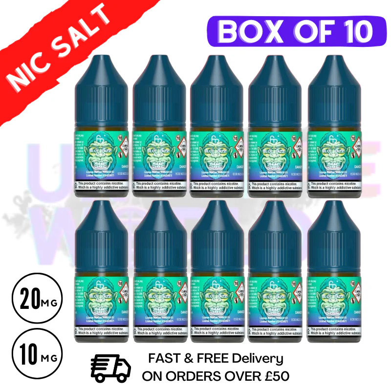 Blue Razz Cherry RandM Tornado 7000 Nic Salt BOX OF 10