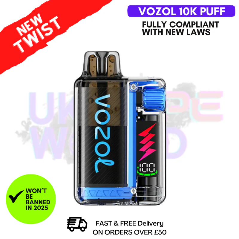 Blue Razz Ice Vozol 10000 10K Puff Vista Plug Kit