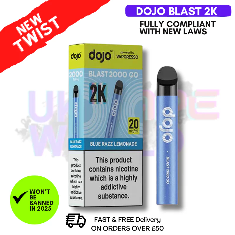 Blue Razz Lemonade Dojo Blast 2000 2K Puff Kit