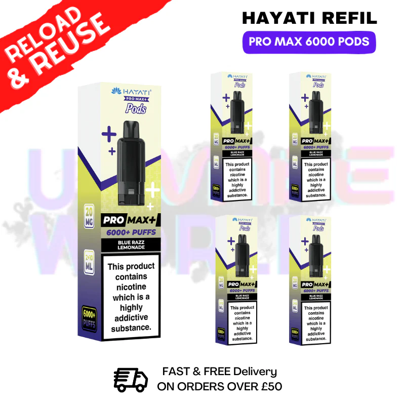 Blue Razz Lemonade Hayati ProMax 6K Replacement Pods Box Of 5