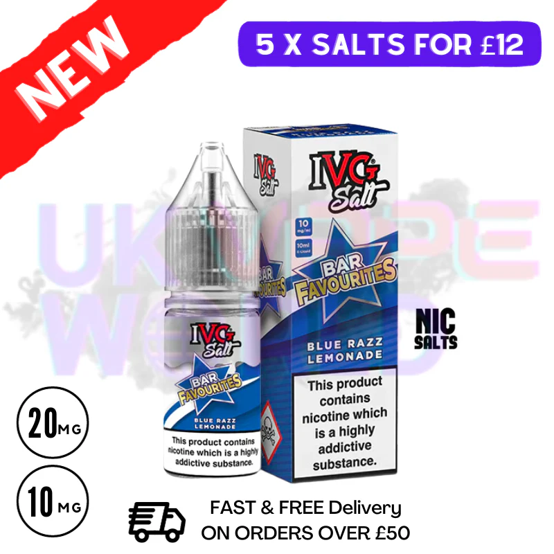 Blue Razz Lemonade IVG "Bar Favourites" Salt 10ml Nic Eliquid