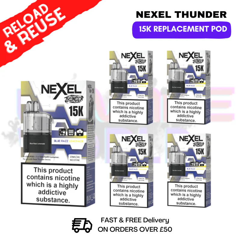 Blue Razz Lemonade Nexel 15K REPLACEMENT PODS BOX OF 5