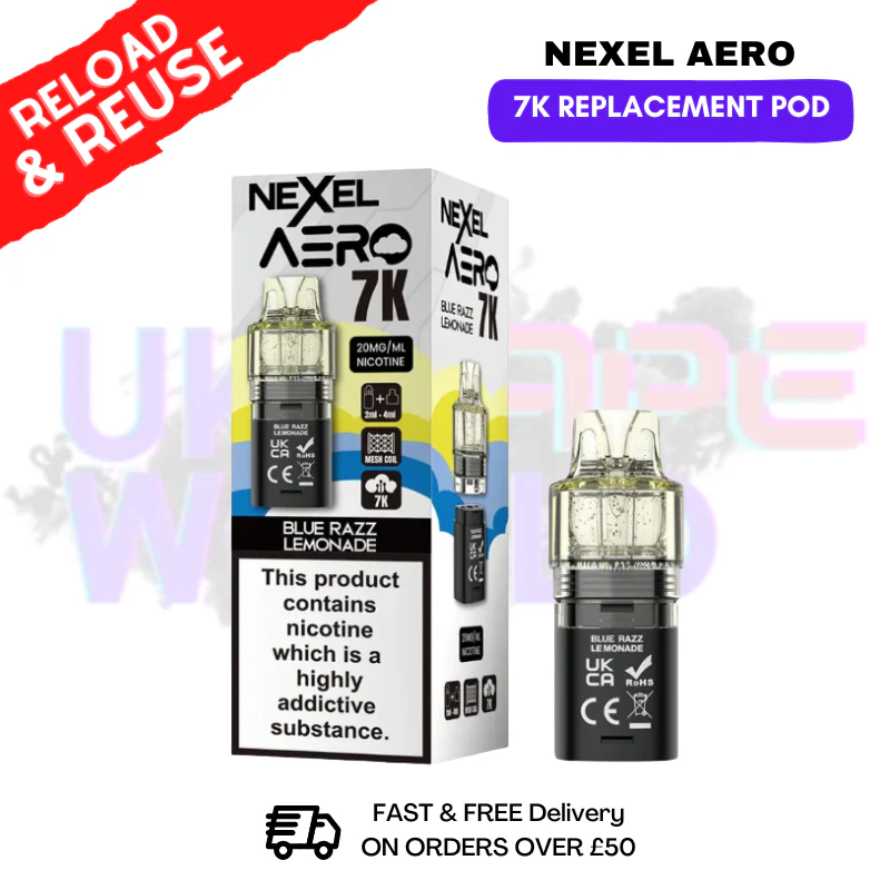 Blue Razz Lemonade Nexel Aero 7K Replacement Pods